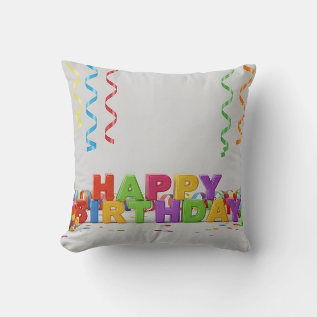 Almofada Happy Birthday decoration (Frente)