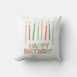 Almofada Happy Birthday with Candles T-Shirt