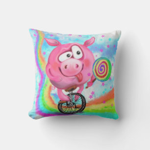 Almofada Happy Circus Acrobat Piggy Ciclista Licenças de C