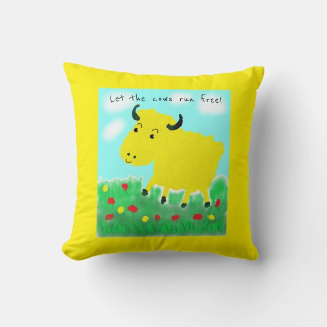 Almofada Happy Cow Vegan (Frente)