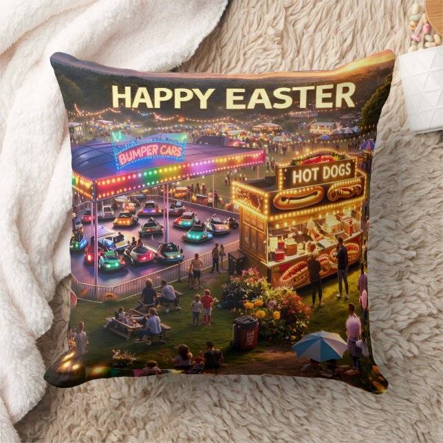 Almofada Happy Easter carnival pillow (Cobertor)