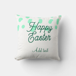 Almofada Happy Easter green eggs pastel name date simple