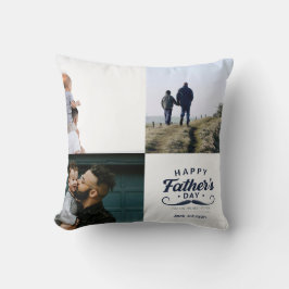 Almofada Happy Father’s Day Mustache Tribute Design