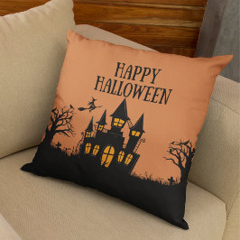 Almofada Happy Halloween Haunted House Fun Decoration