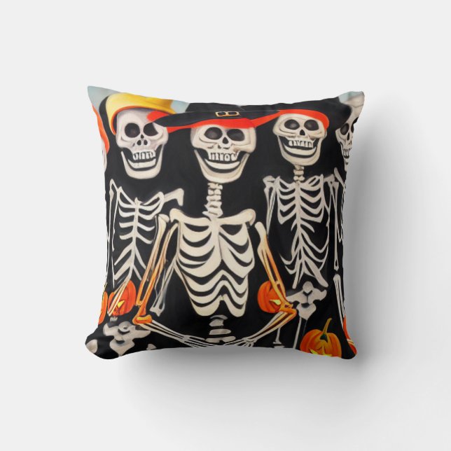 Almofada Happy Halloween Skeletons (Frente)