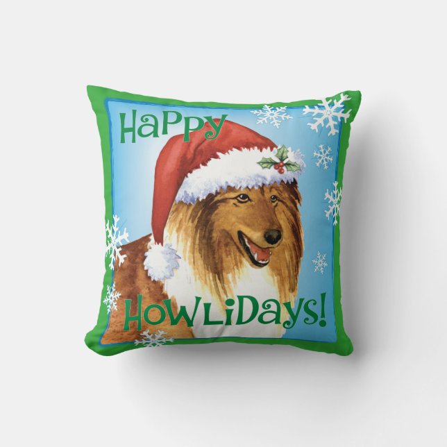 Almofada Happy Howliday Collie (Frente)