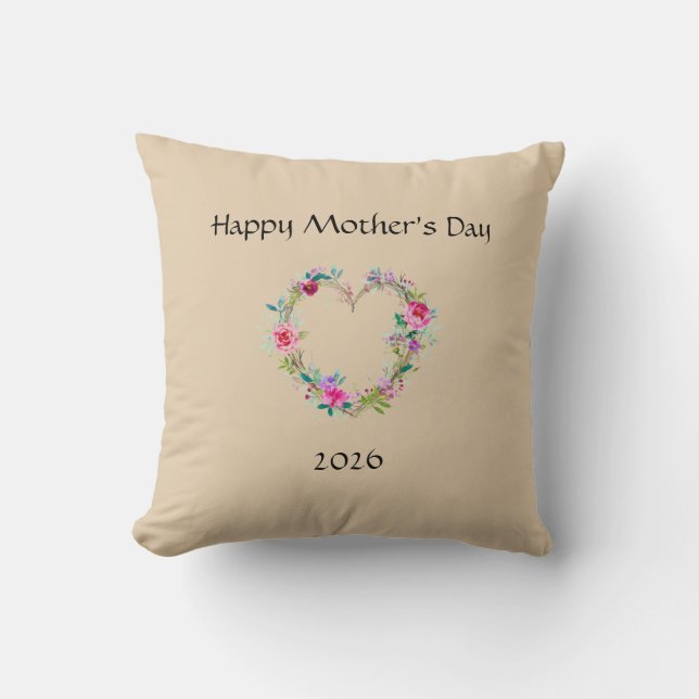 Almofada Happy Mother's day Throw Pillow (Frente)