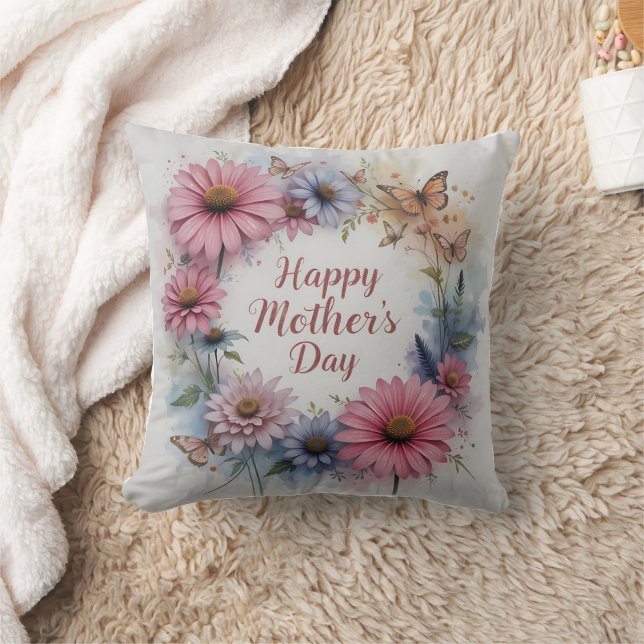 Almofada Happy Mother's Day Wildflowers (Cobertor)