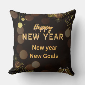 Almofada Happy new yearThrow Pillow design.instant download