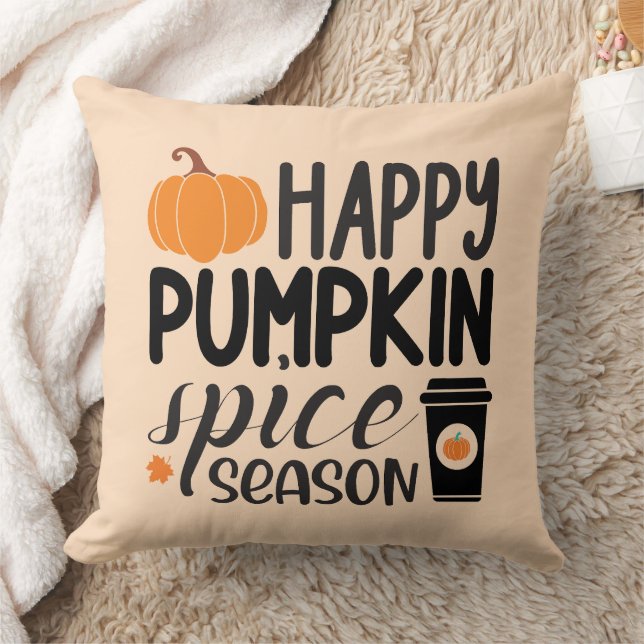 Almofada Happy Pumpkin Spice Season (Cobertor)