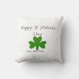 Almofada Happy St. Patrick's day green shamrock name 
