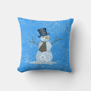 Almofada Happy Swirly Snowman