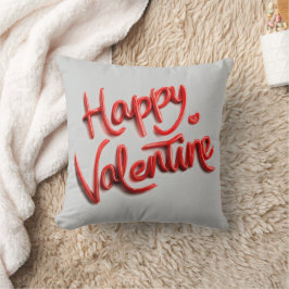 Almofada Happy Valentine Sweet Romantic Throw Pillow