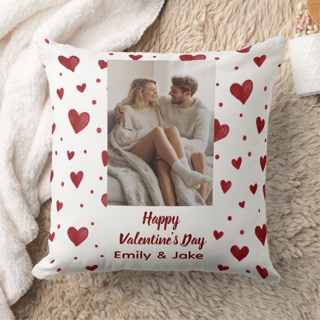 Almofada Happy Valentine's Day | Custom Photo Pillow (Cobertor)