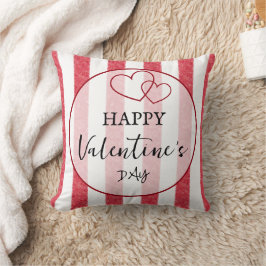 Almofada Happy Valentine's Day Heart Stripes