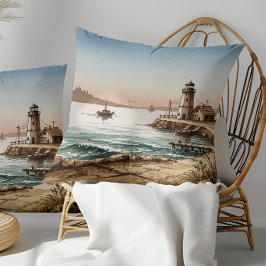 Almofada Harborlight Haven | Decoração de Airbnb à Beira-Ma