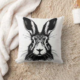 Almofada Hare Staring Line Art