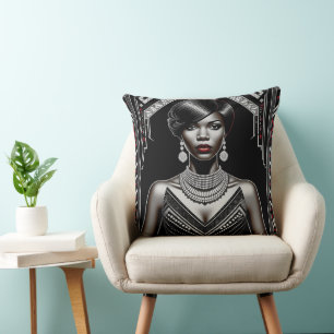Almofada Harlem Renaissance 1920-1930s Art Deco-Anne