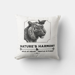 Almofada Harmonia da Natureza, o Tigre e a Borboleta