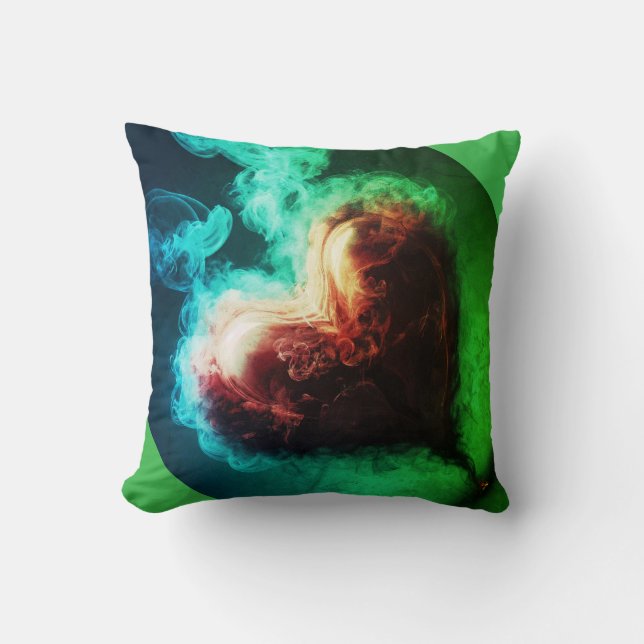 Almofada Harmonia Elegante: Preto e Vermelho um chinês grua (Frente)