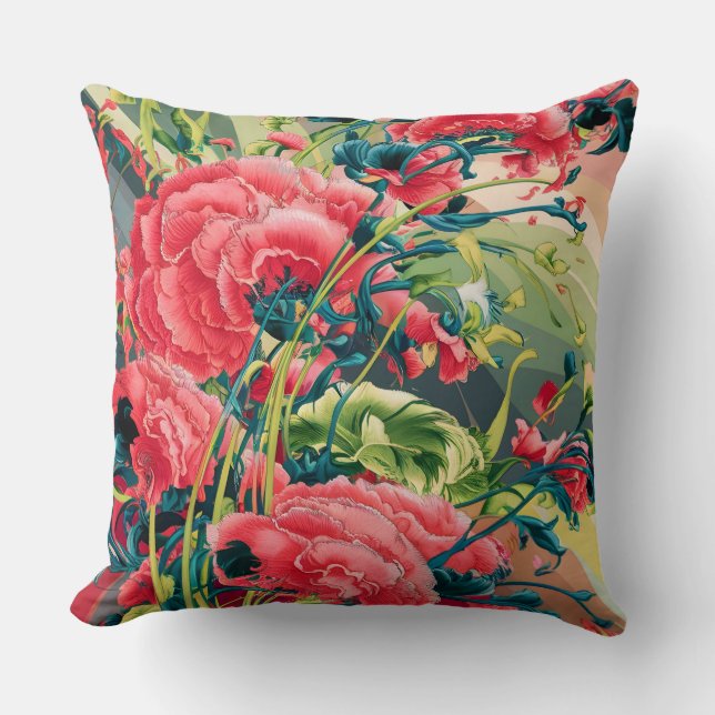 Almofada Harmonia Floral: Conjunto de Dobradiças Inspirado  (Frente)