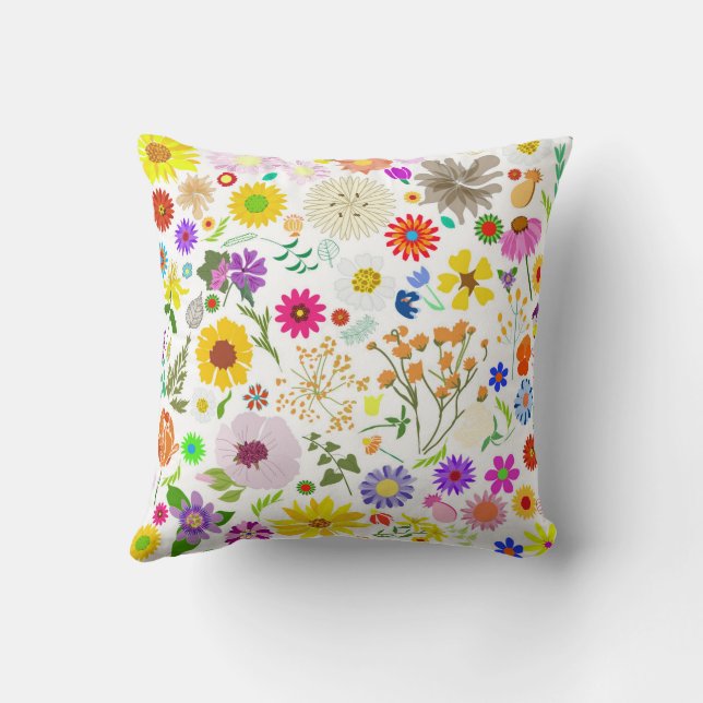 Almofada Harmonia floral em Springtime (Verso)