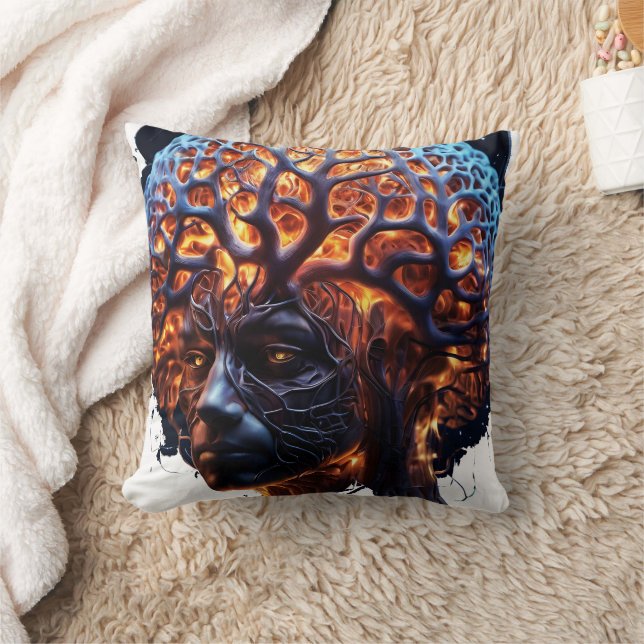 Almofada "Harmonia Neural: Uma Visão de Clareza e Crescimen (Cobertor)