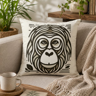 Almofada Harmonia Selvagem: Inspirada em Orangutan