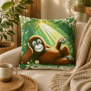Almofada Harmonia Selvagem: Inspirada em Orangutan