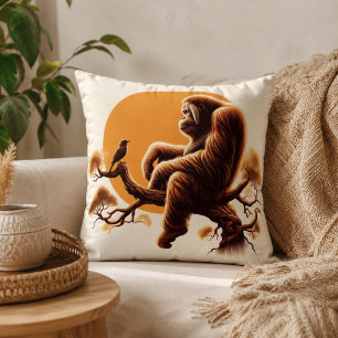 Almofada Harmonia Selvagem: Inspirada em Orangutan
