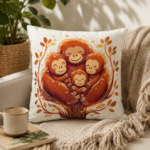 Almofada Harmonia Selvagem: Inspirada em Orangutan