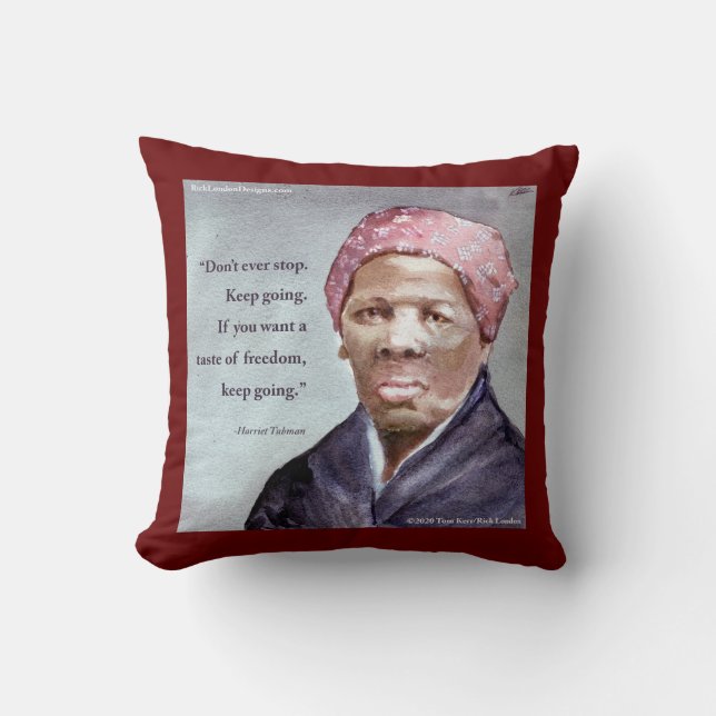 Almofada Harriet Tubman & Quote (Frente)