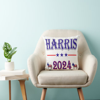 Almofada Harris 2024 Pres Democrat Donkeys USA Flag