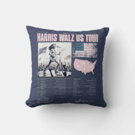 Almofada Harris Walz US Tour Kamala ganha posse