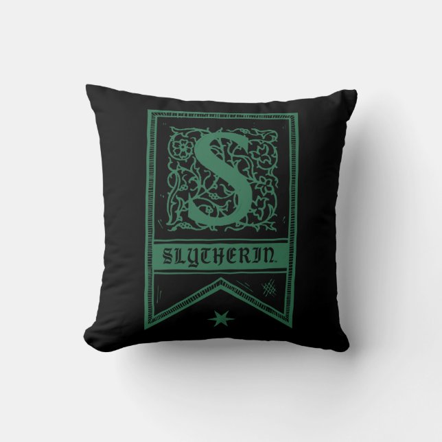 Almofada Harry Potter | Banner Monograma Slytherin (Frente)