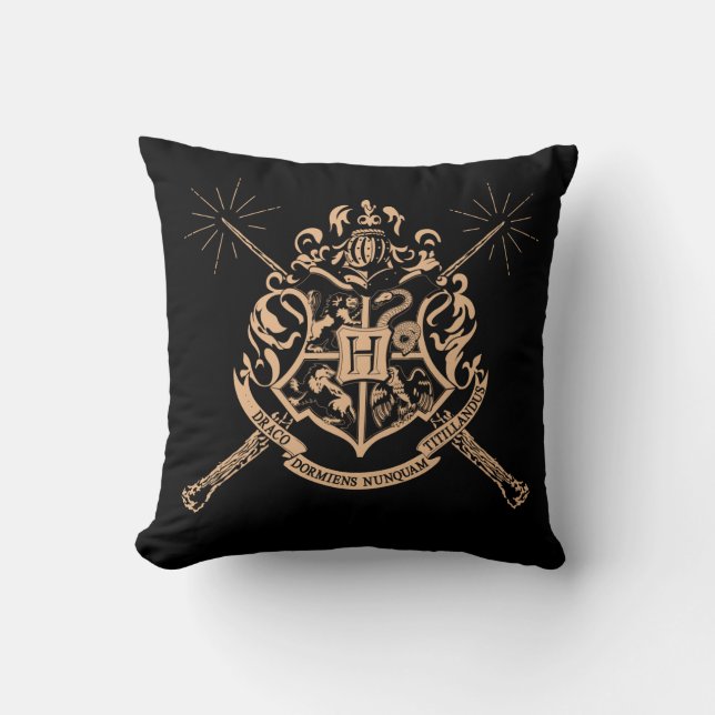 Almofada Harry Potter | Brasão de Armas de Hogwarts com Var (Frente)