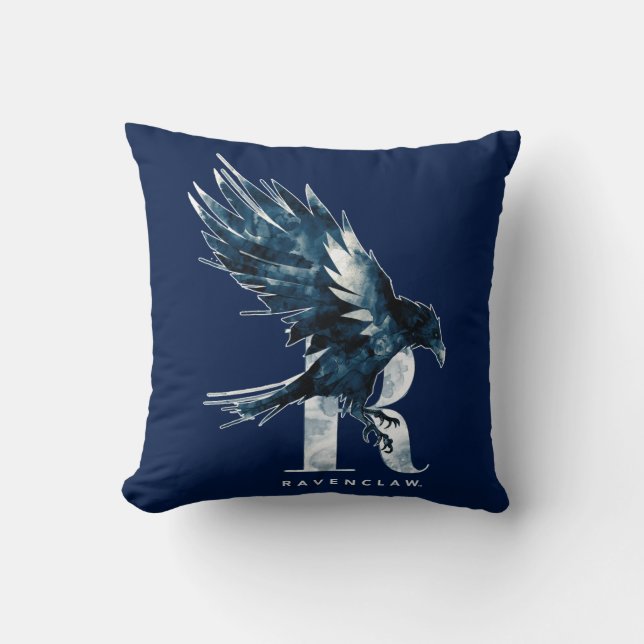 Almofada Harry Potter | RAVENCLAW™ Raven Watercolor (Frente)