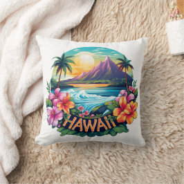 Almofada Hawaii Aloha, Montanhas Tropicais de Praia Viagem