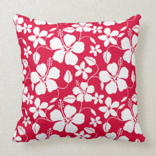 ALMOFADA HAWAIIAN HULA (HIBISCUS) RED