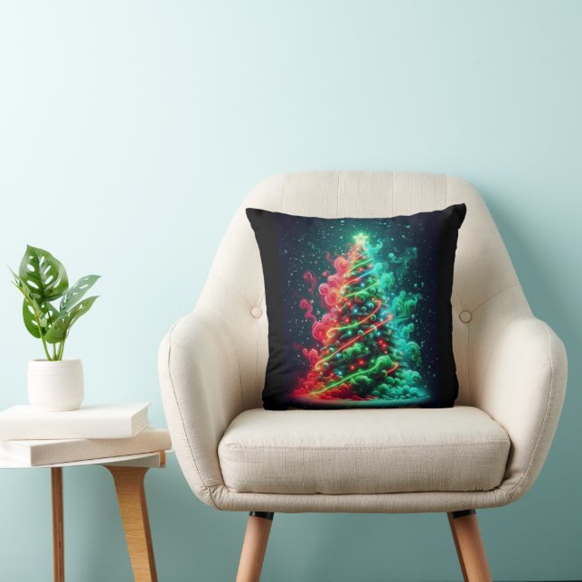Almofada Hazy Christmas Tree on Soft, Cushy Sofa, Bed Chair (Cadeira)