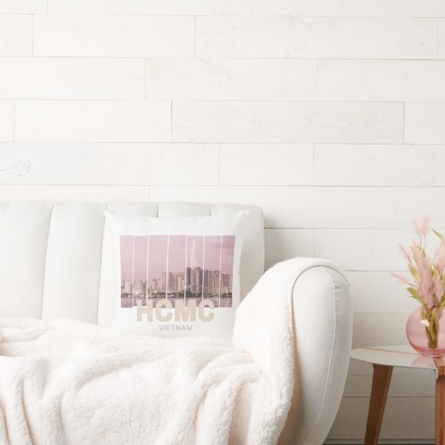 Almofada HCMC Saigon (Ho-Chi-Minh-City) Skyline Vietnam (Sofá)