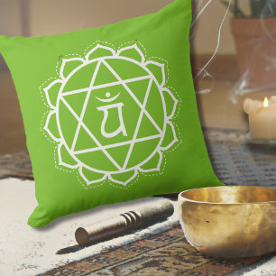Almofada Heart Chakra Anahata Meditação Verde