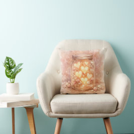 Almofada Heart Jar Pillow - Romantic Glow Accent