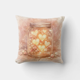 Almofada Heart Jar Pillow - Romantic Glow Accent