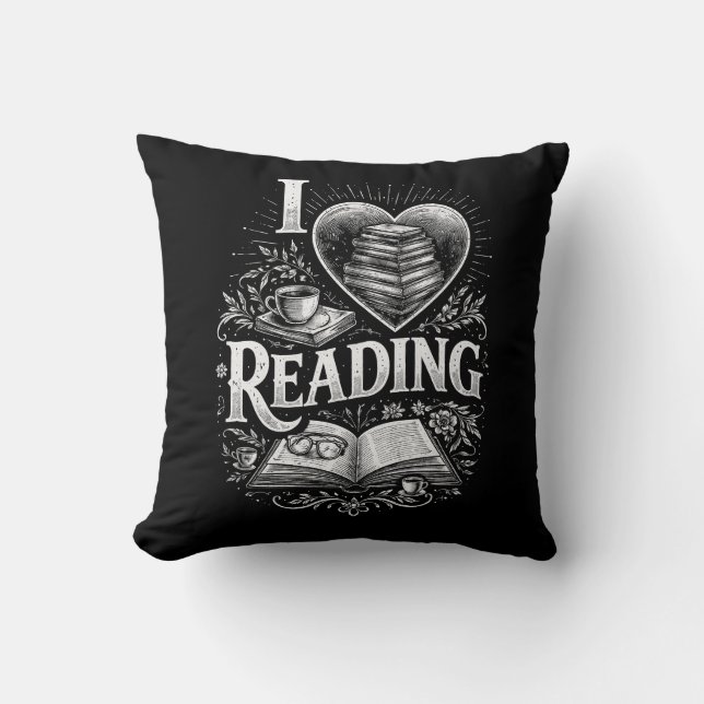 Almofada Heart of a Book Lover (Frente)