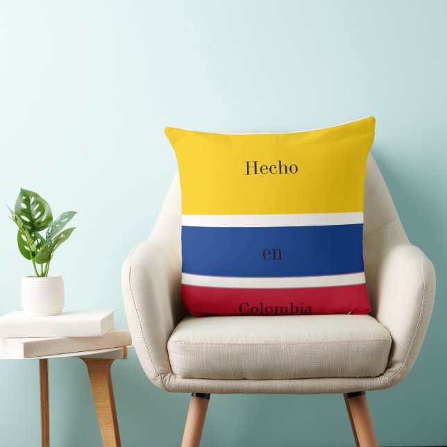 Almofada Hecho en Colombia Flag (Cadeira)