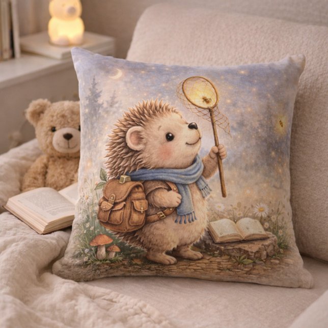 Almofada Hedgehog And Firefly Kids Room & Nursery (Criador carregado)