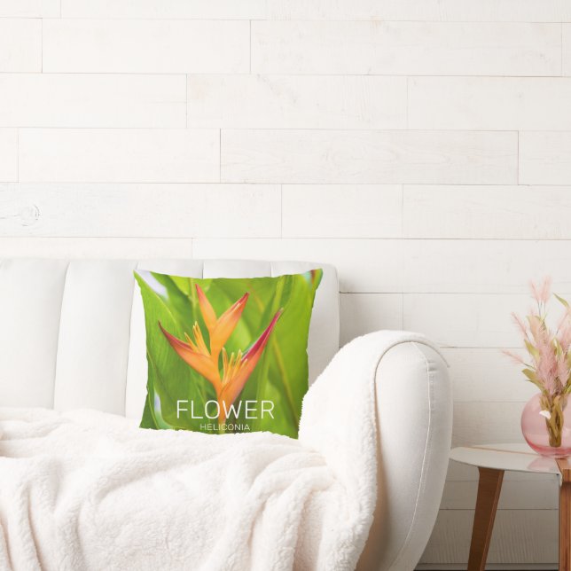 Almofada Heliconia Flowers Botânica Garden Design (Sofá)
