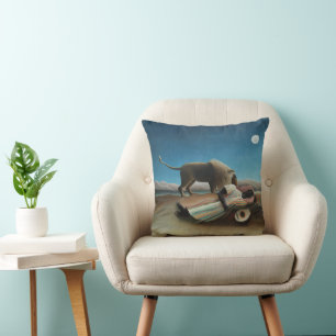 Almofada Henri Rousseau Sleeping Gypsy Lion Painting