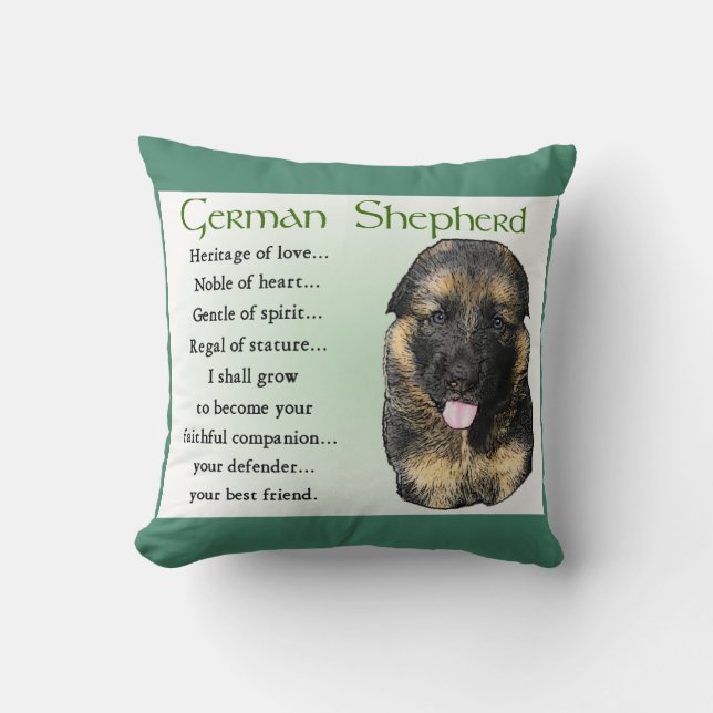 Almofada Herança german shepherd dos presentes de amor (Frente)